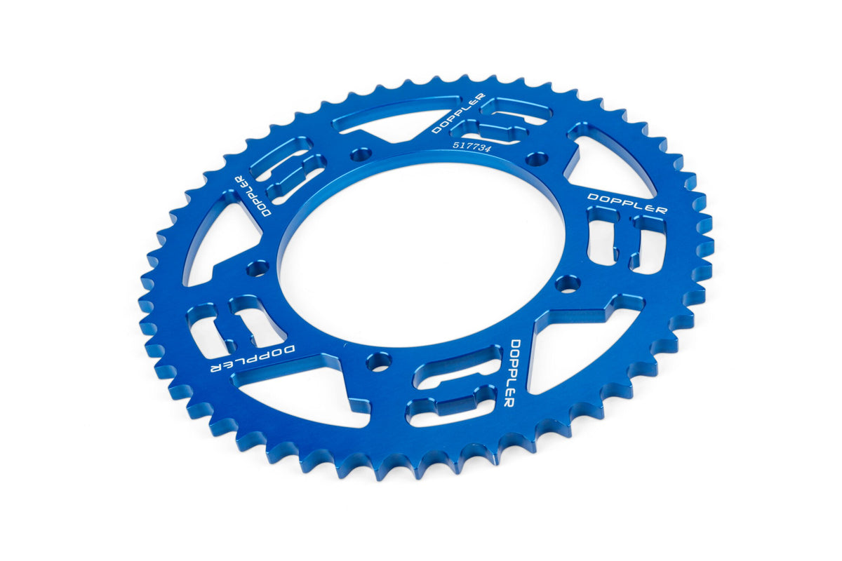 Rear Sprocket Doppler 53T - 428 aluminum blue Sherco 50