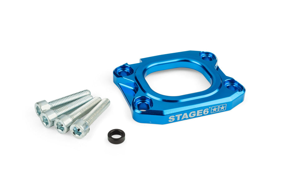 Base Plate intake manifold Stage6 360° 40mm AM6 / Derbi blue