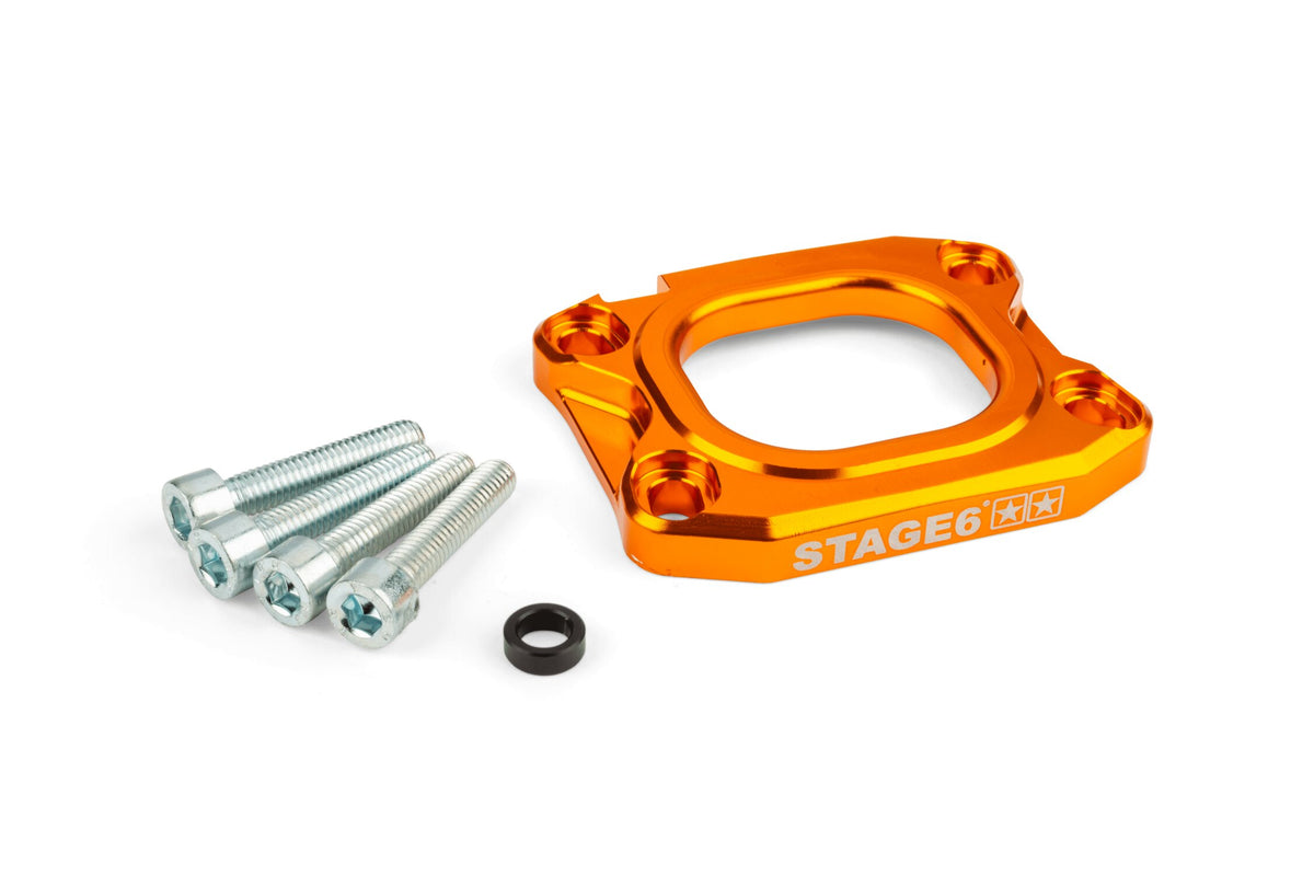 Base Plate intake manifold Stage6 360° 40mm AM6 / Derbi orange