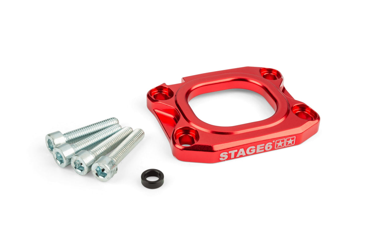 Base Plate intake manifold Stage6 360° 40mm AM6 / Derbi red