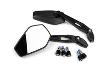 Mirror Set STR8 Street II M8/M10 adapter black