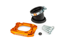 Intake Manifold Stage6 360° AM6 / Derbi orange for PWK 30 - 36mm