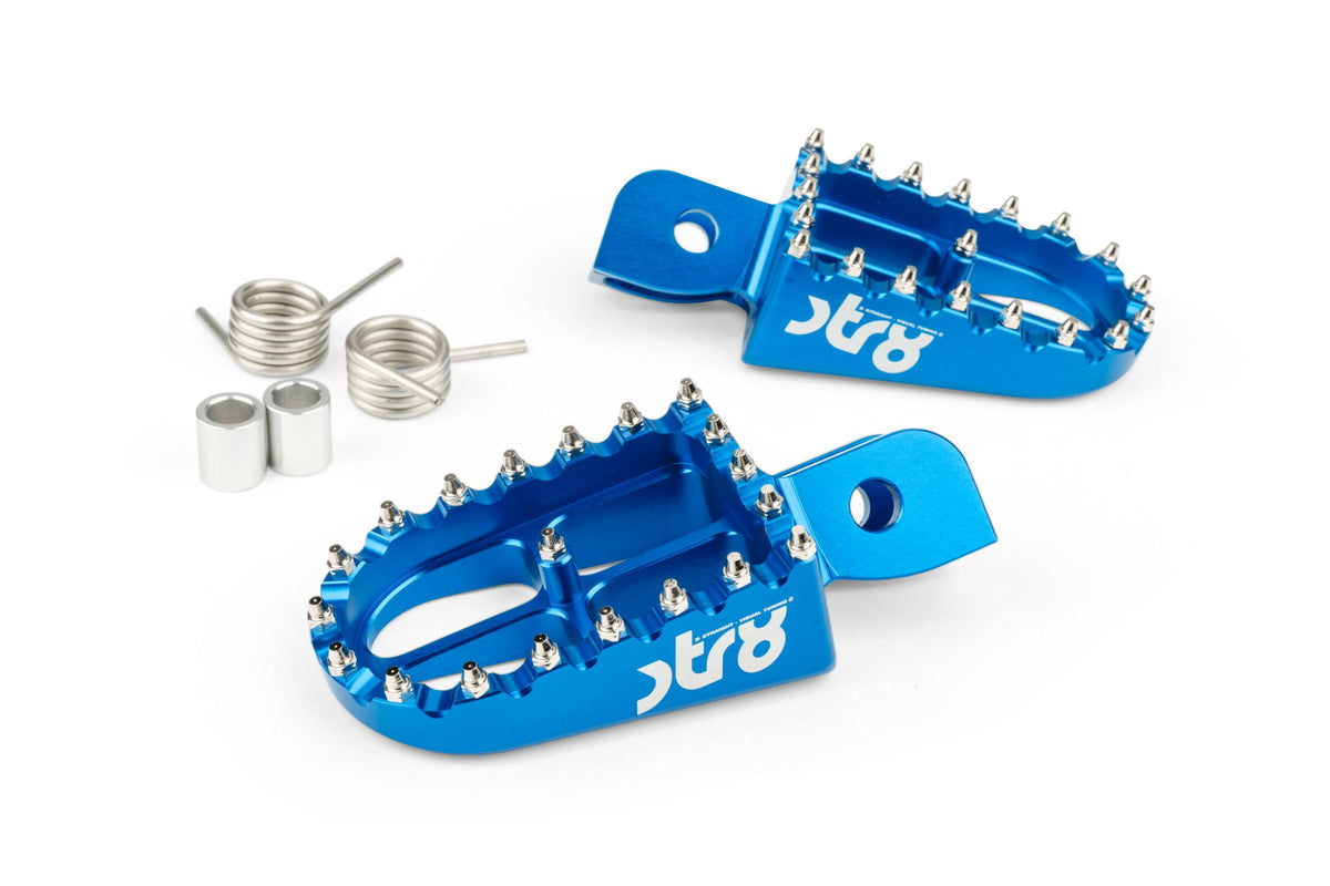 Footpegs STR8 MX Evo Beta RR 50 CNC Blue