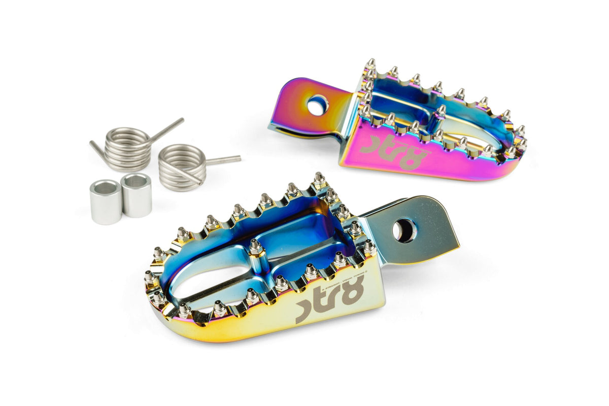 Footpegs STR8 MX Evo Beta RR 50 CNC Neochrome