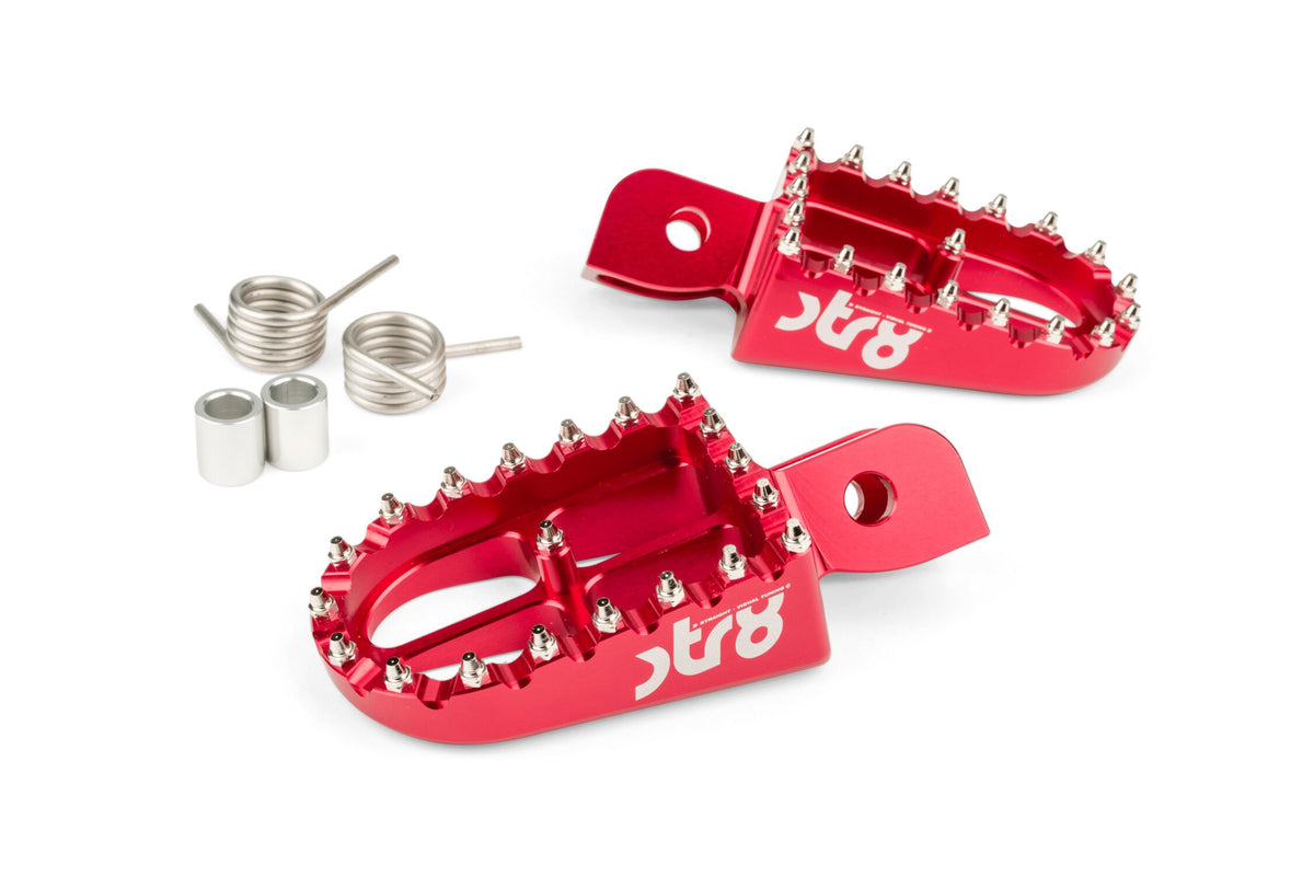 Footpegs STR8 MX Evo Beta RR 50 CNC Red