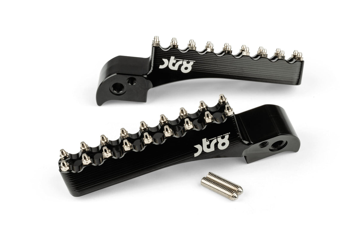 Passenger Footpegs STR8 MX Evo Beta RR 50 -2021 CNC Black