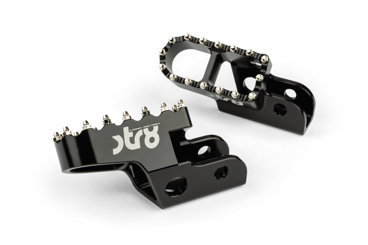 Footpegs STR8 MX Evo Sherco 50 CNC Black