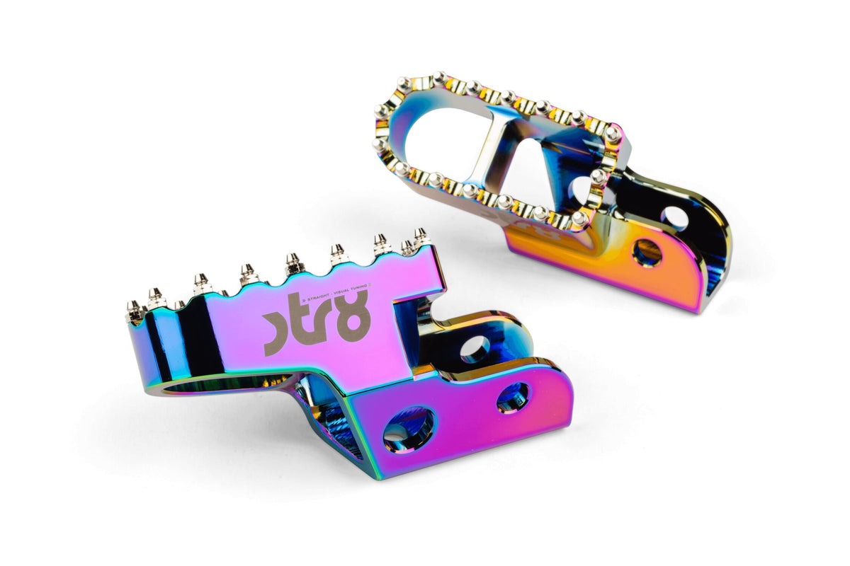 Footpegs STR8 MX Evo Sherco 50 CNC Neochrome