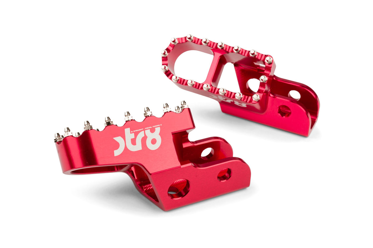 Footpegs STR8 MX Evo Sherco 50 CNC Red