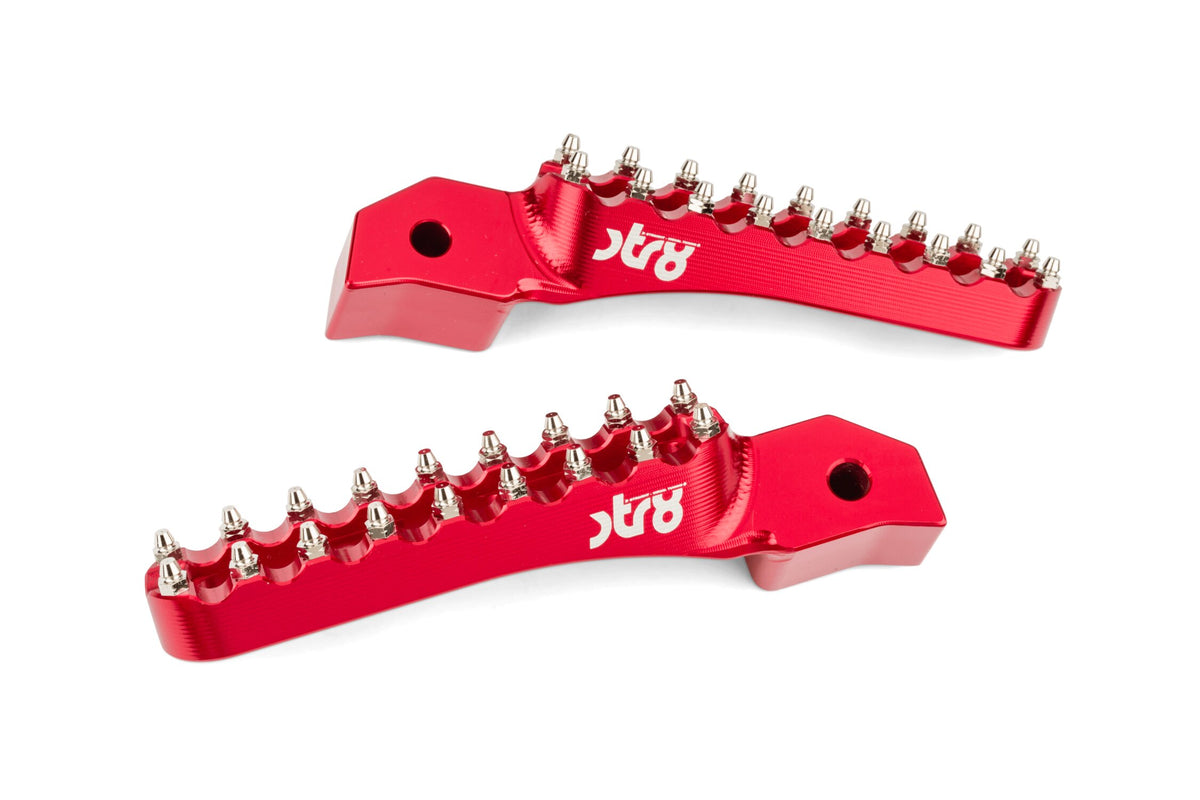 Passenger Footpegs STR8 MX Evo Sherco 50 CNC Red