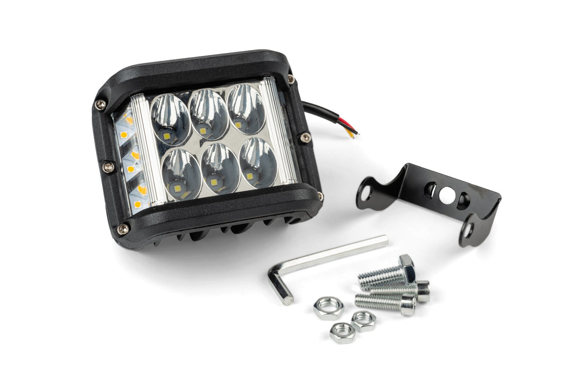 LED Headlight STR8 d.97x75mm black