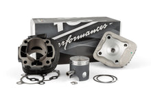 Cylinder Kit Top Performances black 70cc 12mm pin Minarelli horizontal AC