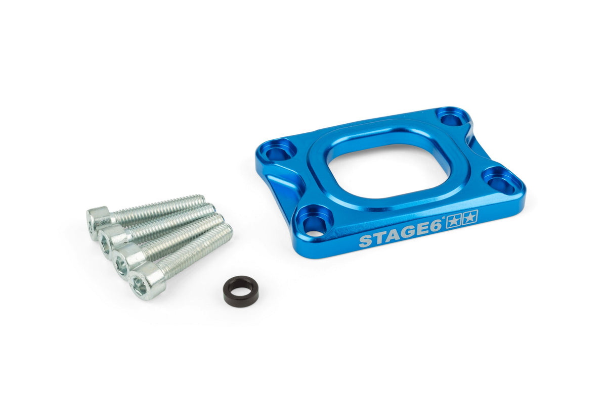 Base Plate intake manifold Stage6 360° AM6 / Derbi blue