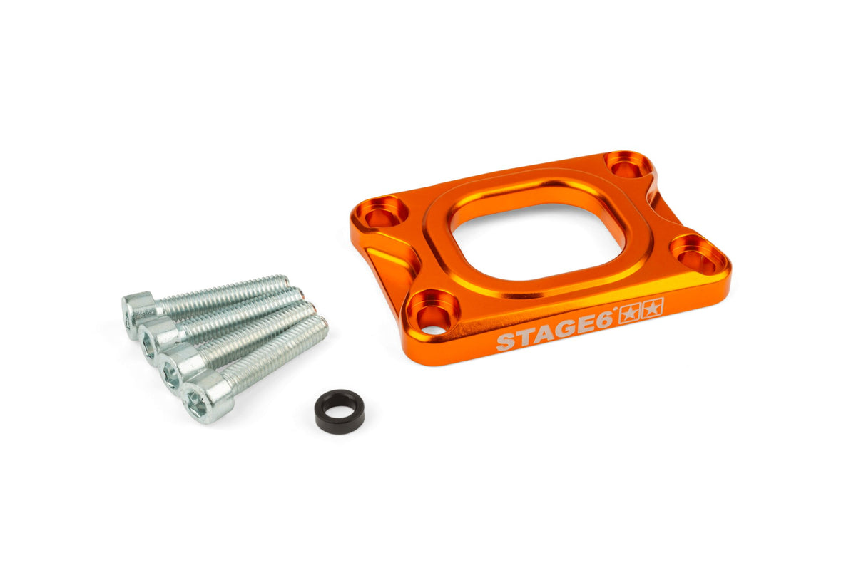 Base Plate intake manifold Stage6 360° AM6 / Derbi orange