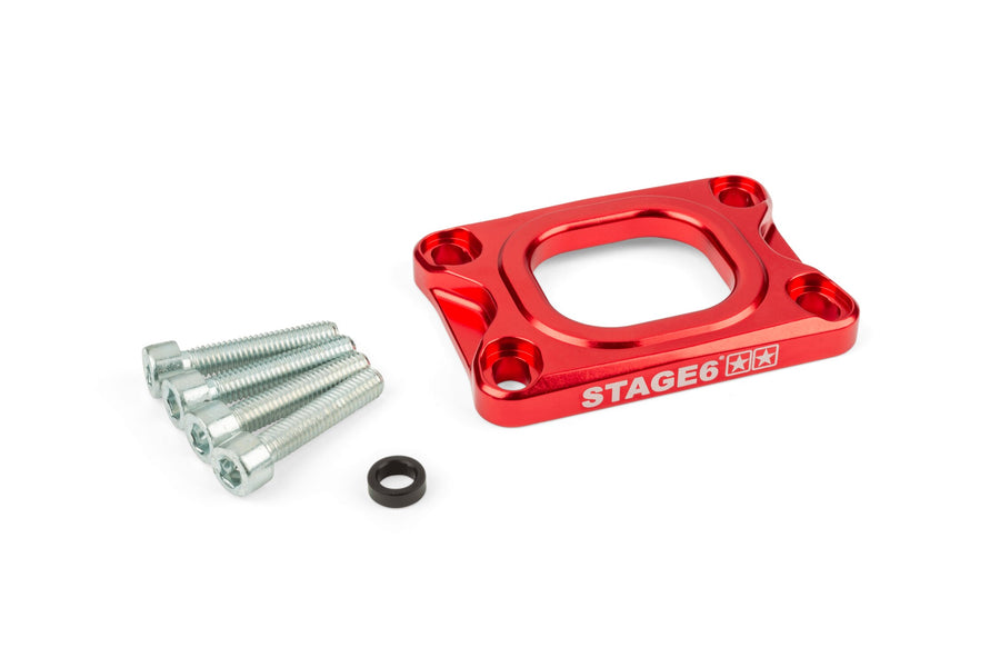 Base Plate intake manifold Stage6 360° AM6 / Derbi red