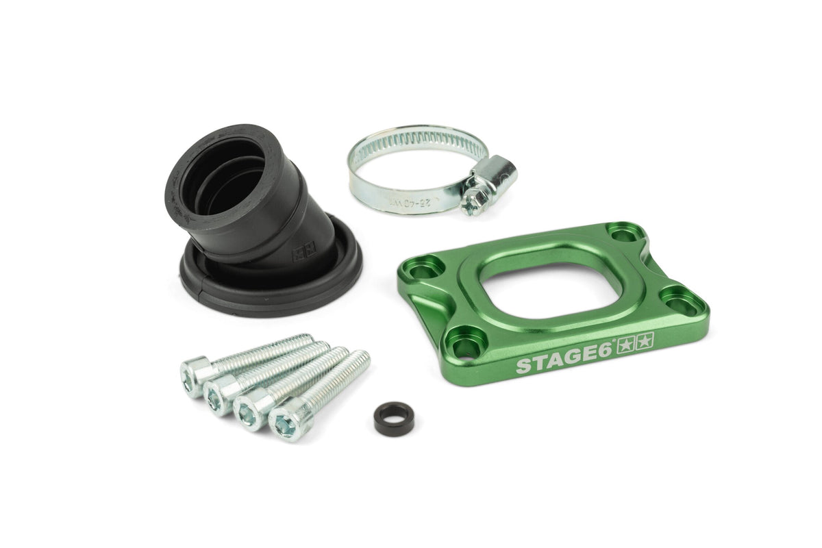 Intake Manifold Stage6 360° AM6 / Derbi green for Dellorto / CP