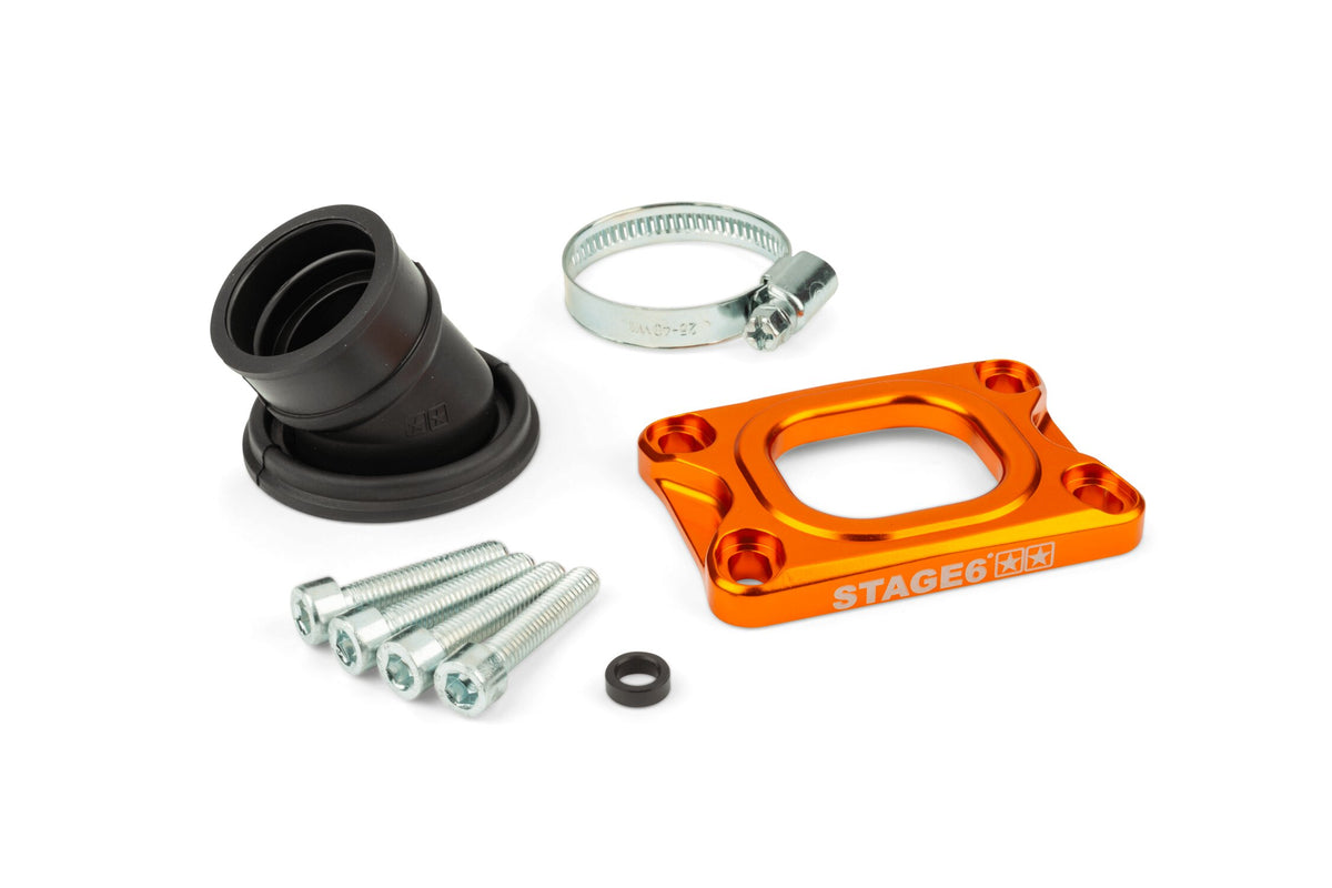 Intake Manifold Stage6 360° AM6 / Derbi orange for CP Evolution
