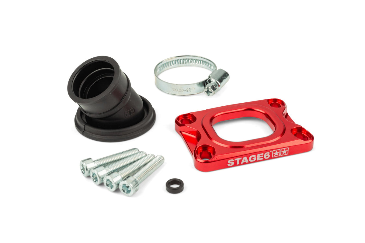Intake Manifold Stage6 360° AM6 / Derbi red for CP Evolution