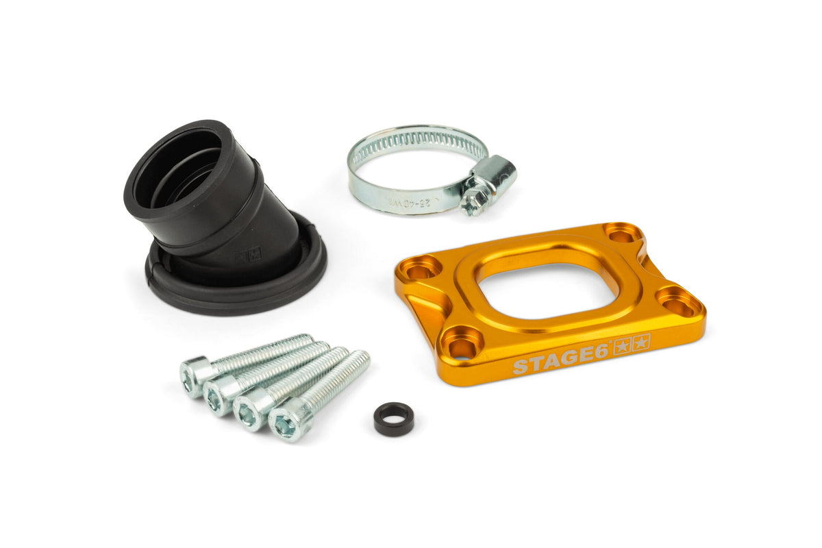 Intake Manifold Stage6 360° AM6 / Derbi gold for CP Evolution
