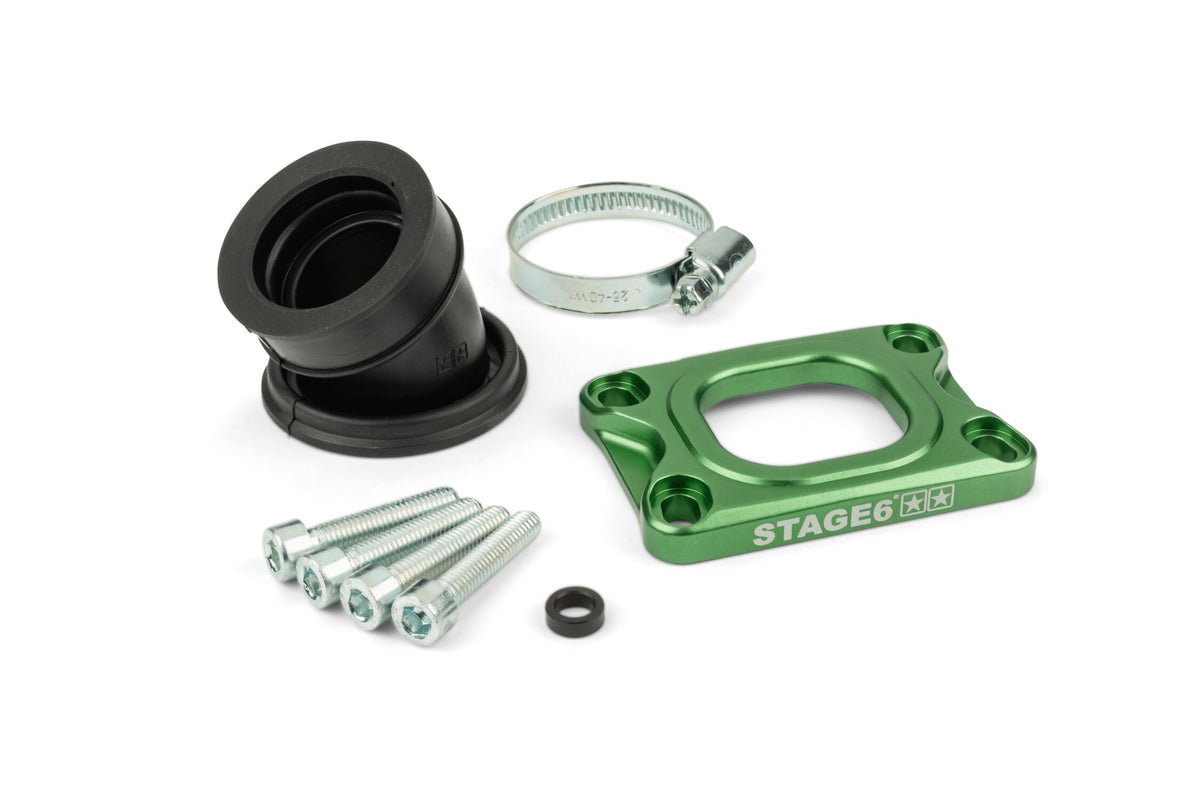 Intake Manifold Stage6 360° AM6 / Derbi green for Mikuni TM24