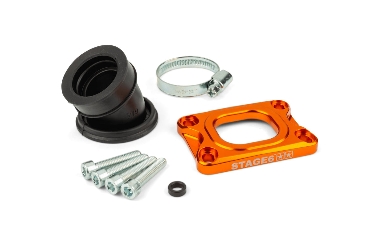 Intake Manifold Stage6 360° AM6 / Derbi orange for Mikuni TM24