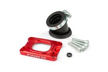 Intake Manifold Stage6 360° AM6 / Derbi red for Mikuni TM24