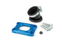 Intake Manifold Stage6 360° AM6 / Derbi blue for PWK 19 - 28mm
