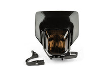 Enduro Headlight STR8 tinted type Husqvarna black