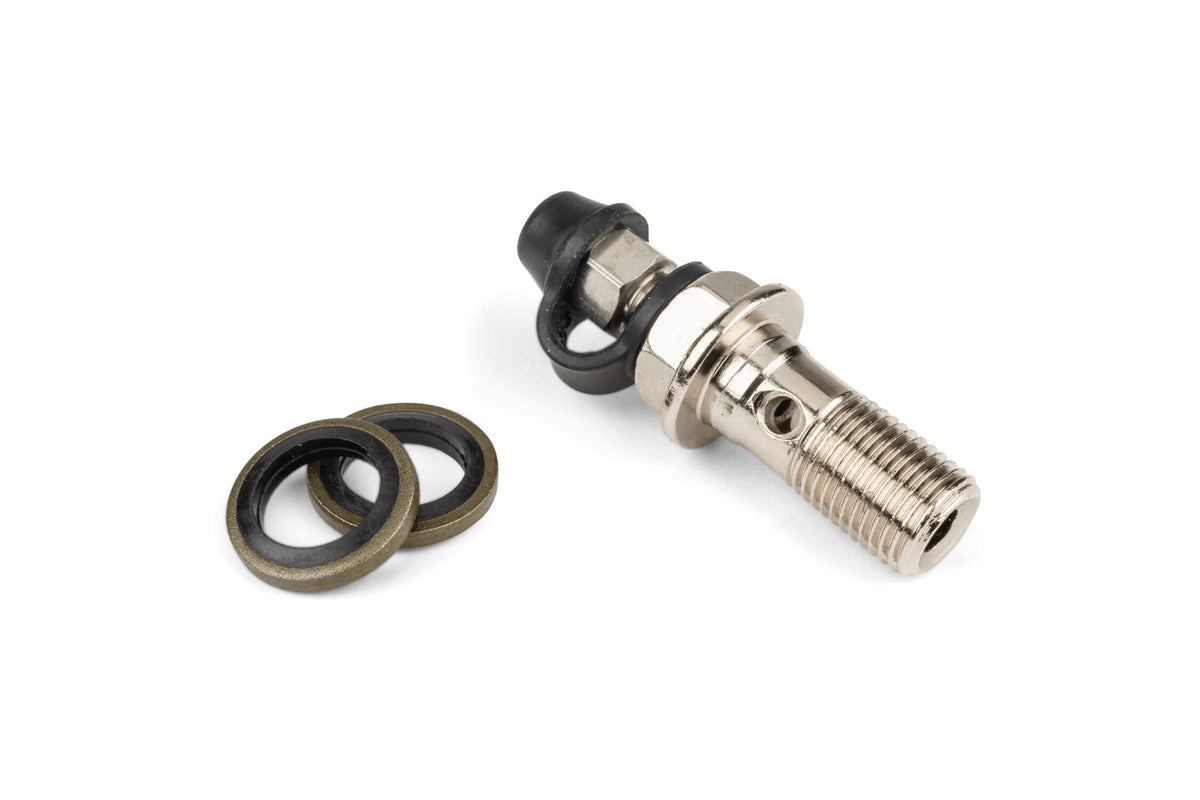 Banjo Bolt Stage6 for R/T 4-piston caliper, w. bleed nipple