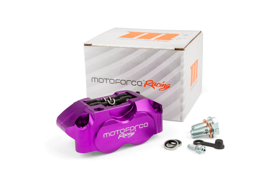 4-piston brake caliper MotoForce Racing violet