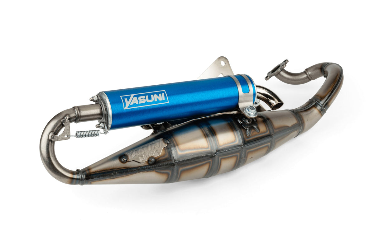 Exhaust Yasuni R Peugeot liegend / Morini Blue