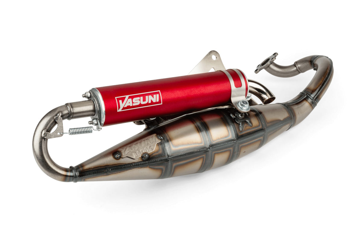 Exhaust Yasuni R Derbi Atlantis / Peugeot horizontal AC red