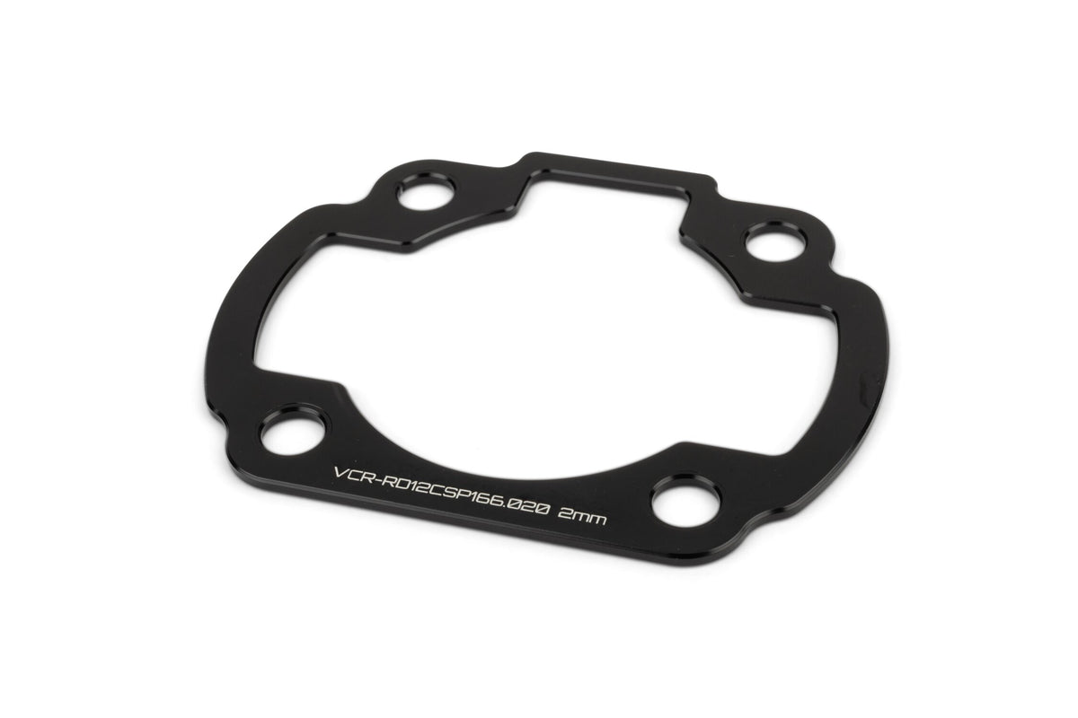 Cylinder Spacer 2mm Voca Yamaha Aerox Black