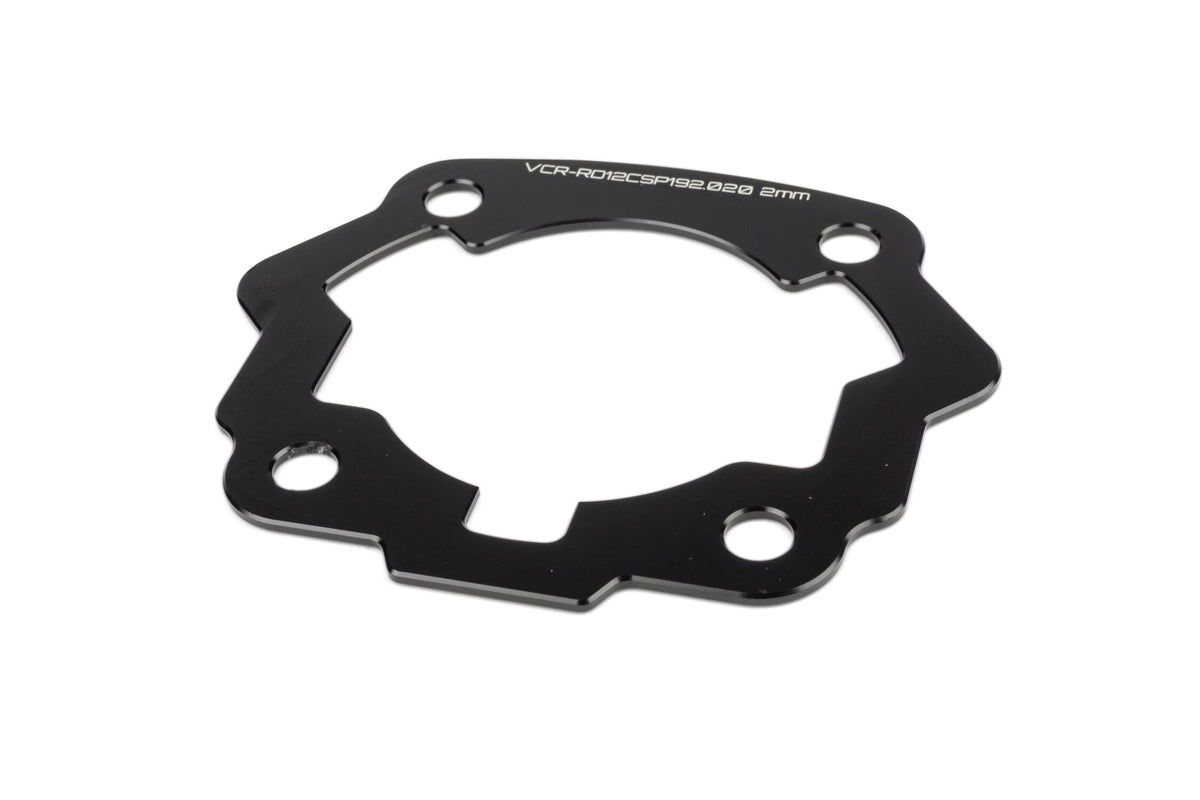 Cylinder Spacer 2mm Voca Derbi Euro 2 Black