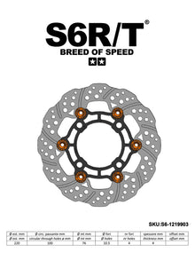 Brake Disc floating Stage6 R/T 220mm 4 holes Pit Bike