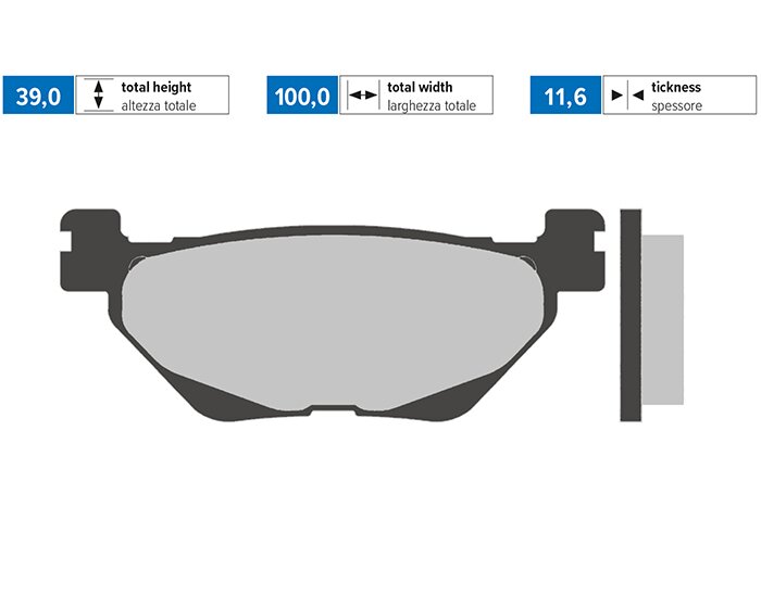 Brake Pads Polini Original Yamaha T-Max 530 after 2017