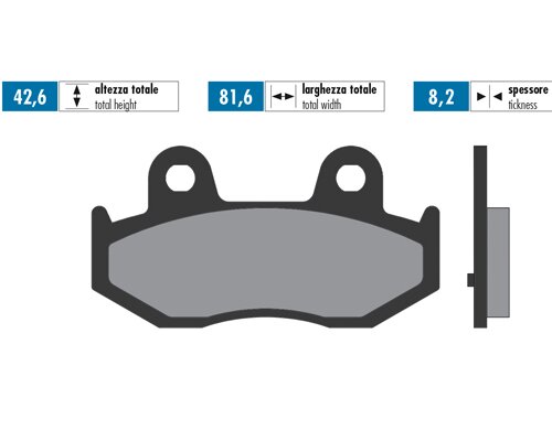 Brake Pads rear Polini Original Suzuki Burgman 250 / 400 2001-2006
