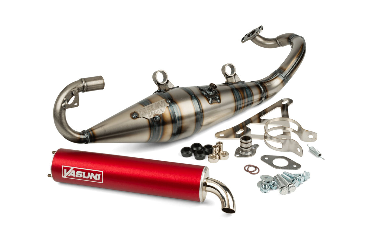 Exhaust Yasuni R-Pro Peugeot liegend / Morini Red