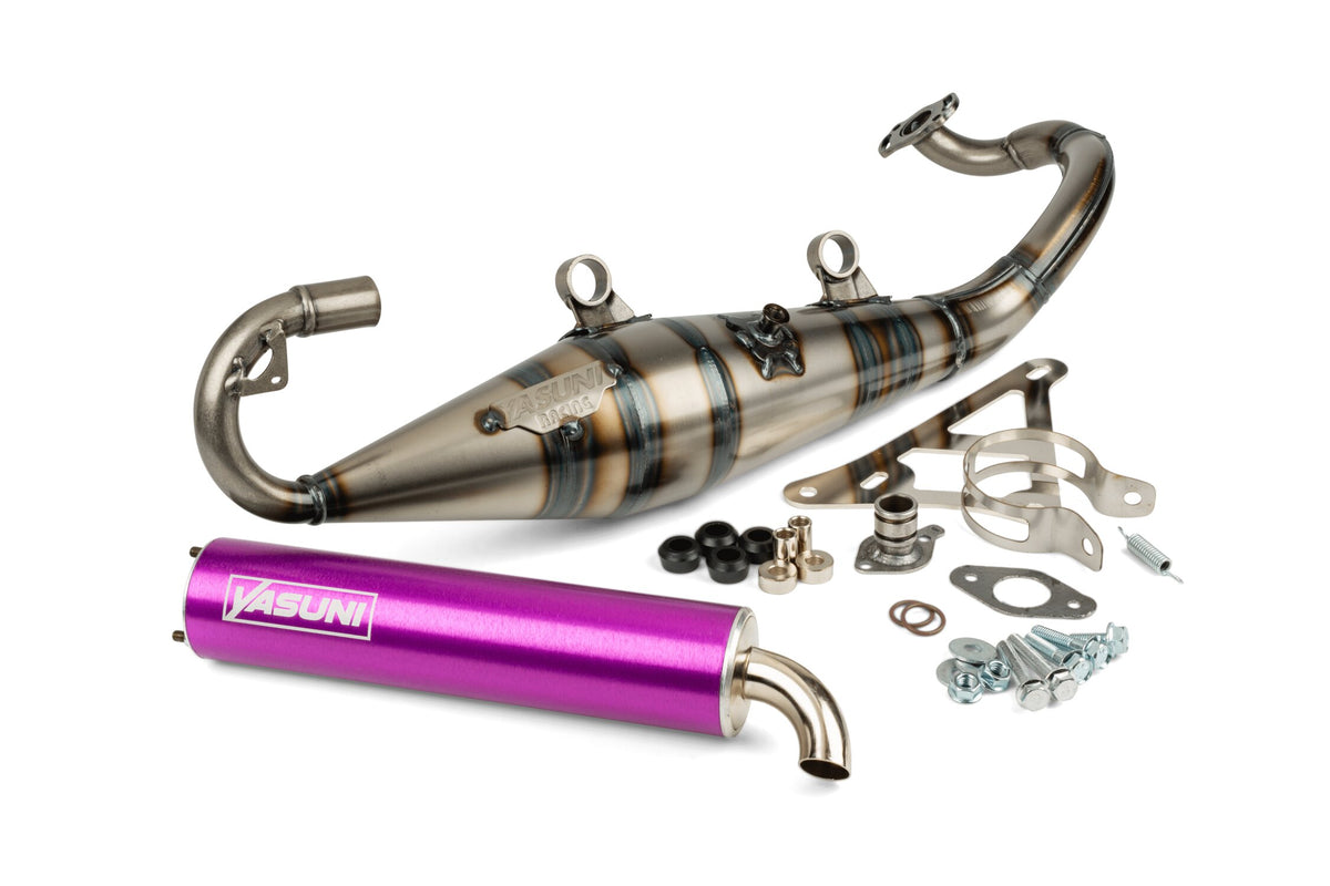 Exhaust Yasuni R-Pro Peugeot liegend / Morini Purple