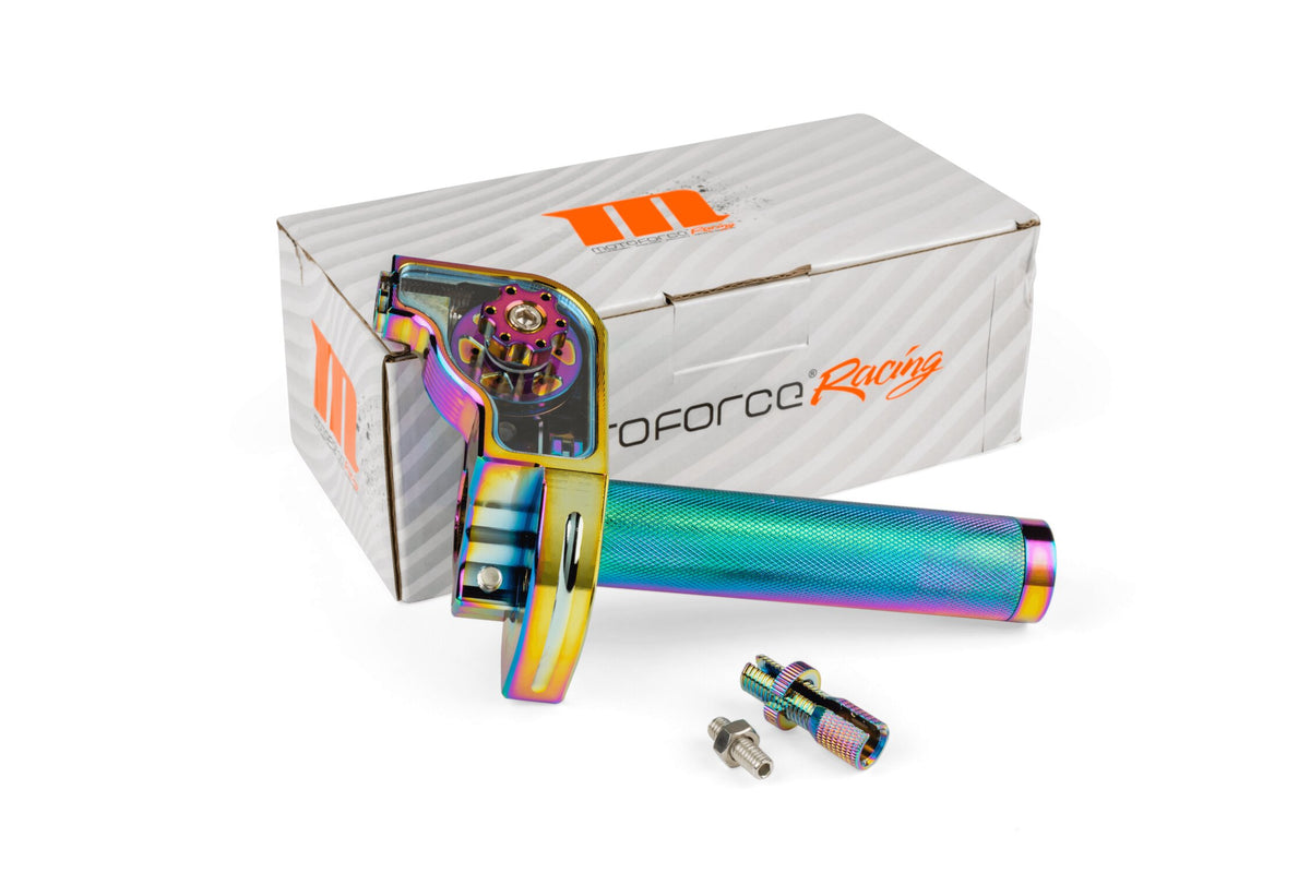 Quick Action Throttle MotoForce Racing CNC Alu Neochrome