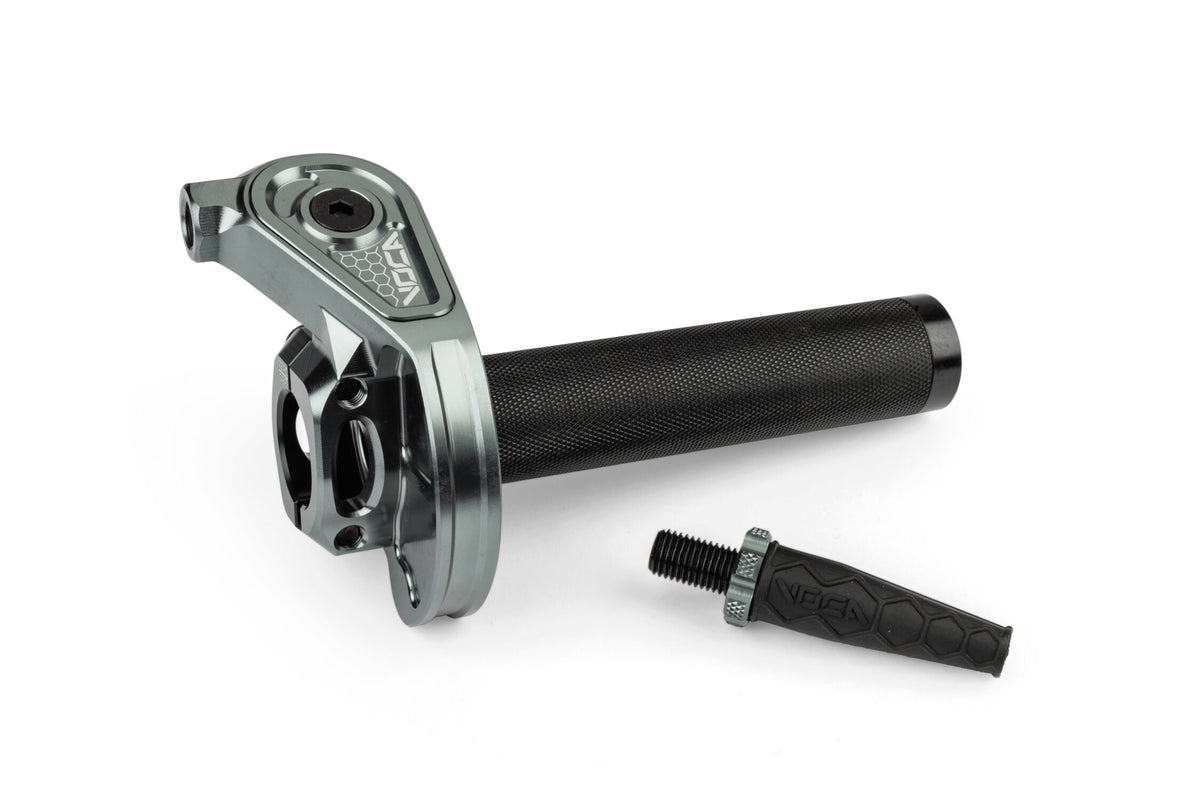 Quick-Action Throttle Voca Bestia CNC 90º Alu Silver