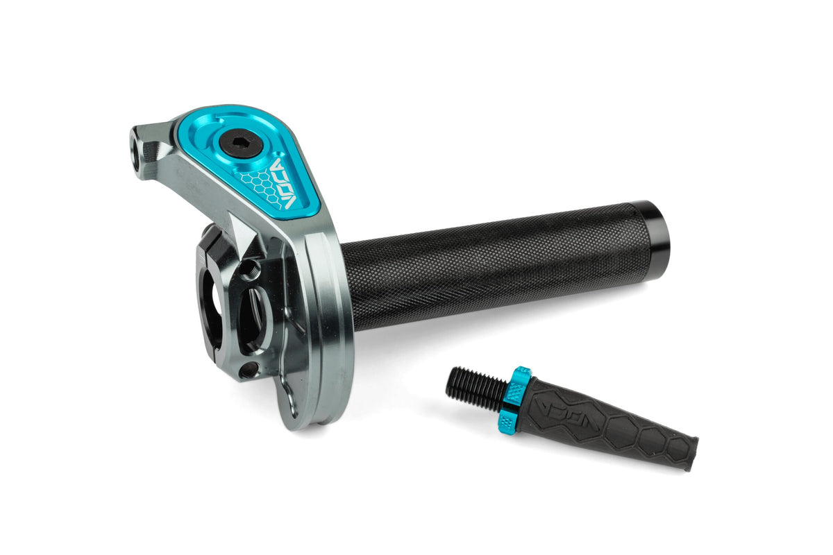 Quick-Action Throttle Voca Bestia CNC 90º Turquoise