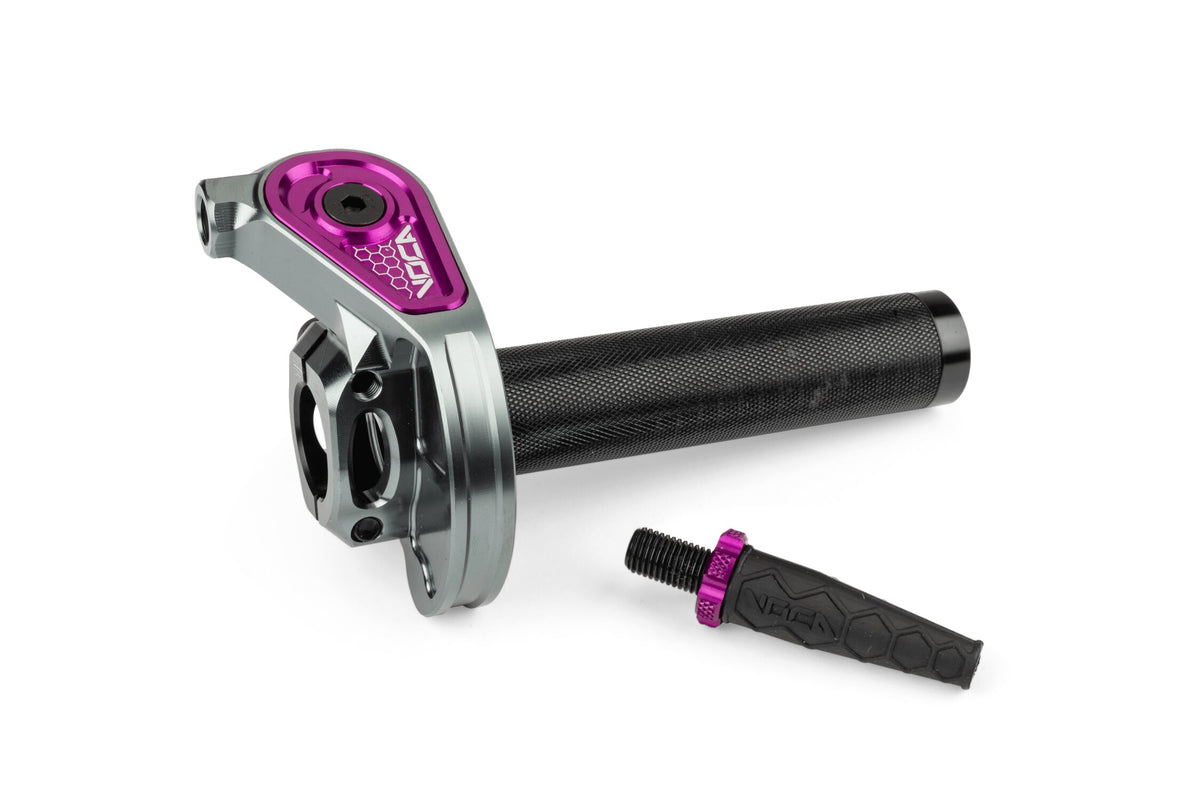Quick-Action Throttle Voca Bestia CNC 90º Purple