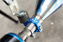 Exhaust Clamp Stage6 Alu CNC Blue
