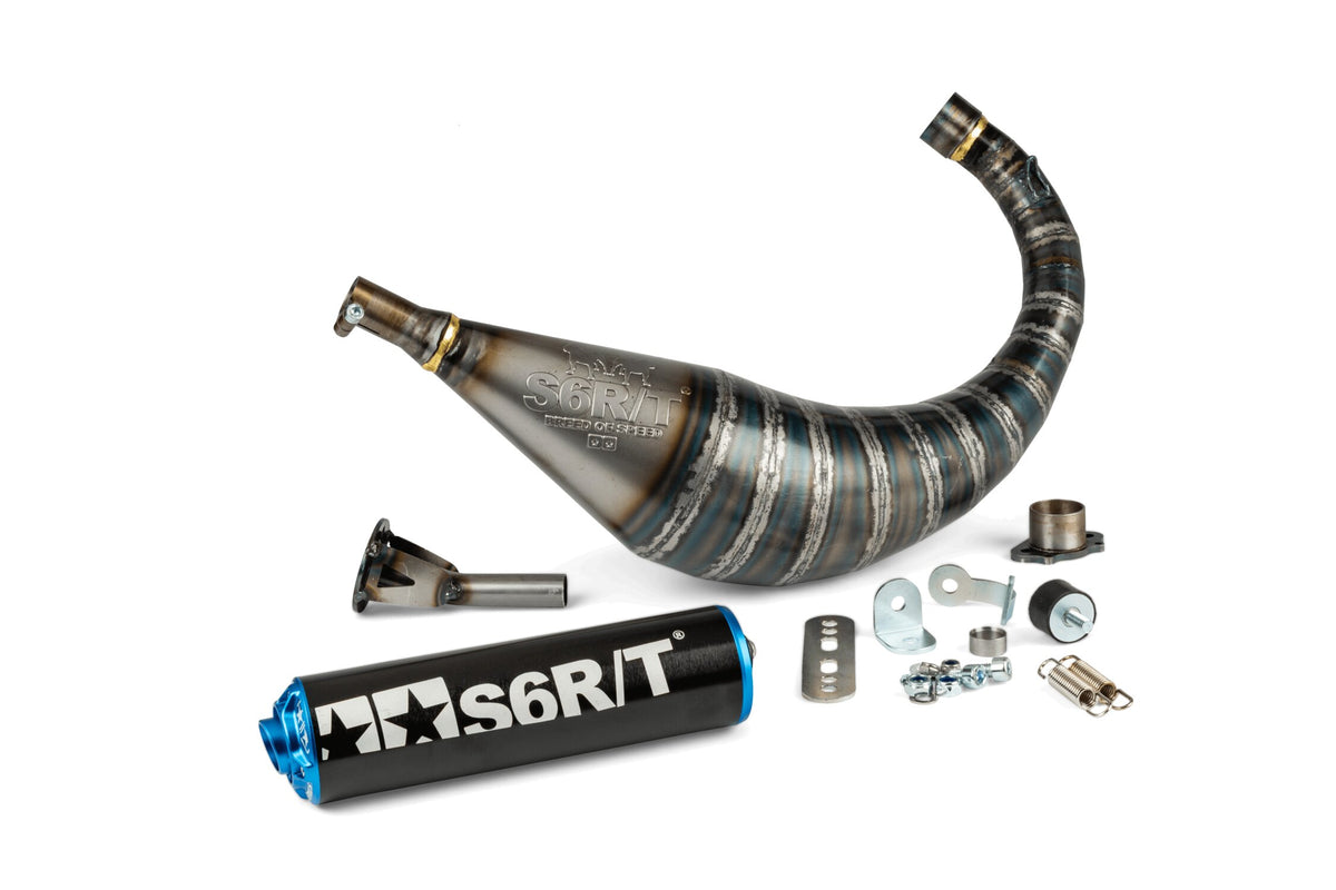Exhaust Stage6 R/T 70 - 80 Derbi Black / Blue