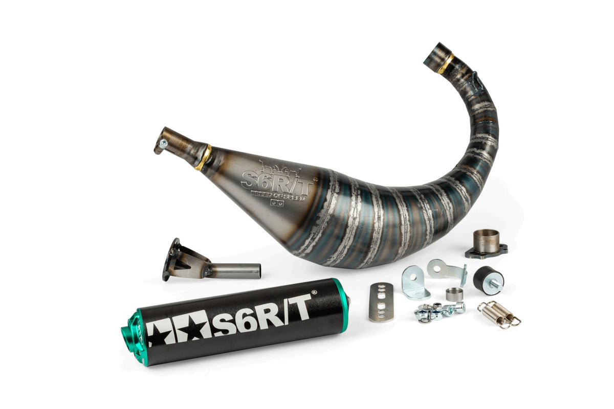 Exhaust Stage6 R/T 70 - 80 Derbi Black / Turquoise