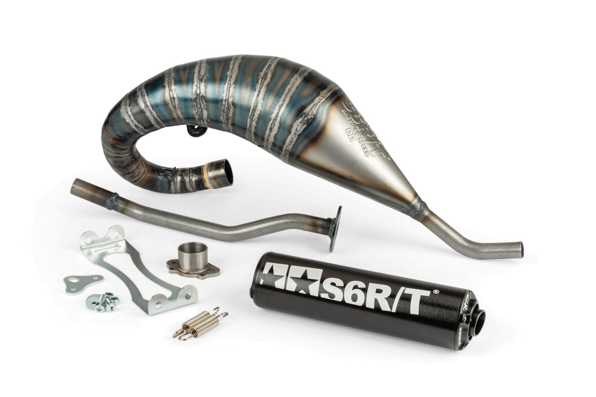 Exhaust Stage6 R/T 70 - 80 high mount Derbi Black