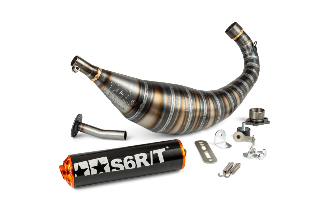 Exhaust Stage6 R/T 90 - 100 Derbi Black / Orange
