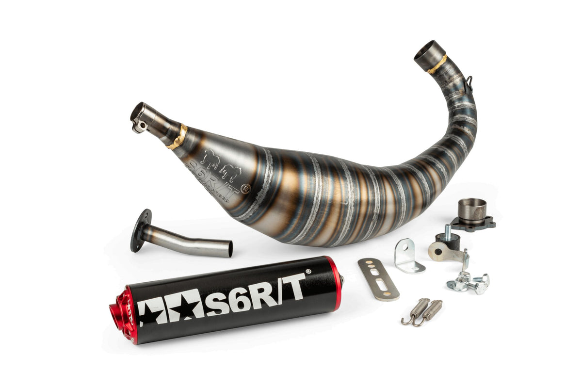 Exhaust Stage6 R/T 90 - 100 Derbi Black / Red
