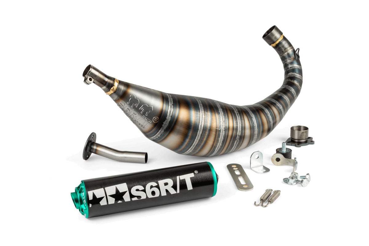 Exhaust Stage6 R/T 90 - 100 Derbi Black / Turquoise